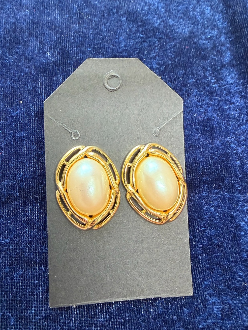 Vintage Richelieu Gold Tone Pierced Earrings